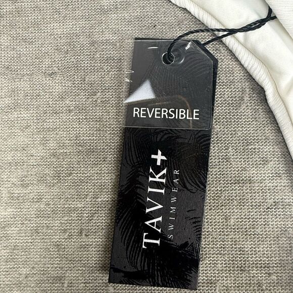 Tavik Reversible Ribbed Bikini Set Women's Large White Crisscross Back Swimwear - Picture 4 of 6